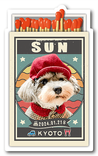 型抜きペット名刺の表面画像