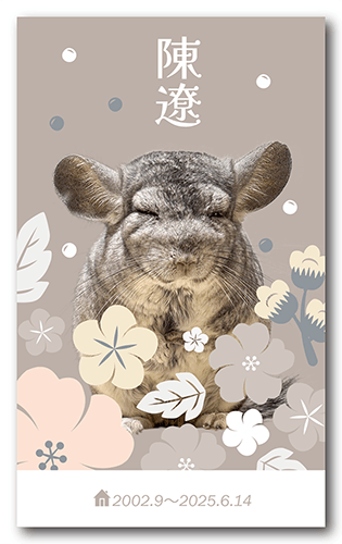 ペット名刺の表面画像